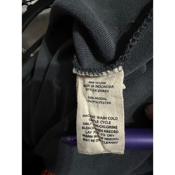 Soft Surroundings size XL dark gray long sleeve scoop neck modal blend tunic top - Picture 5 of 6